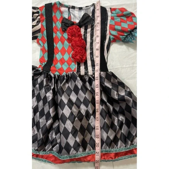 Spirit‎ Halloween Carnival Cuties Toddler Costume 5T-6T Black/Red Queen Clown - Picture 8 of 10